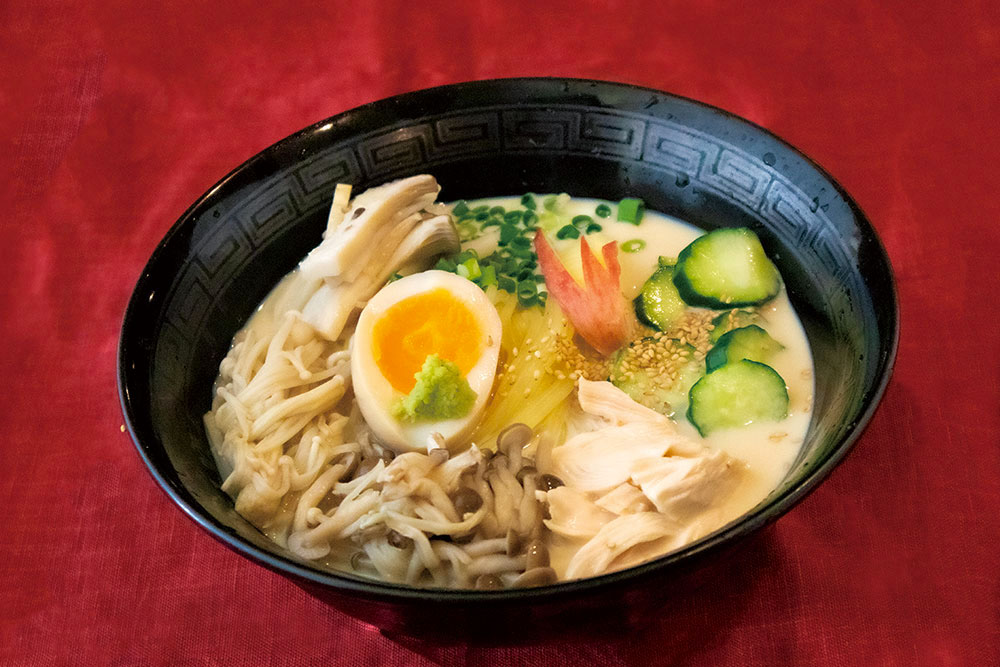 きのこの豆乳冷麺