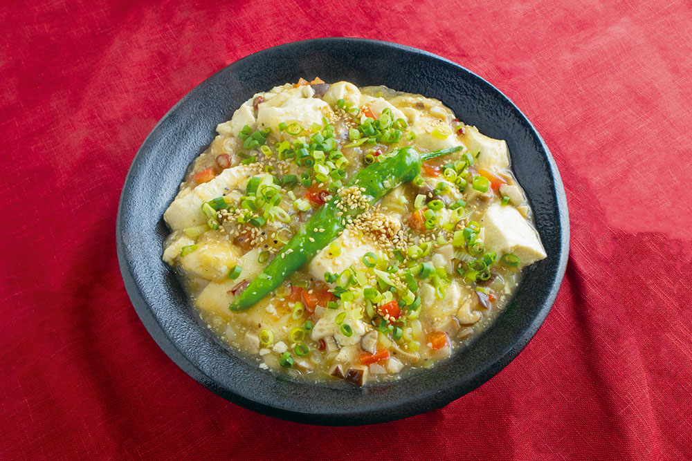 寄せ豆腐の白麻婆豆腐